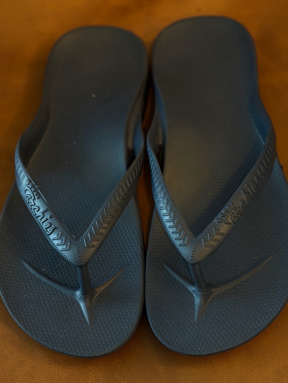 Women's Navy Arch Support Thong Sandals - Lightweight Everyday Flip Flops